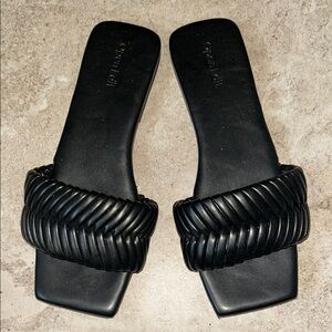 Calvin Klein Women's Black Slide Sandals